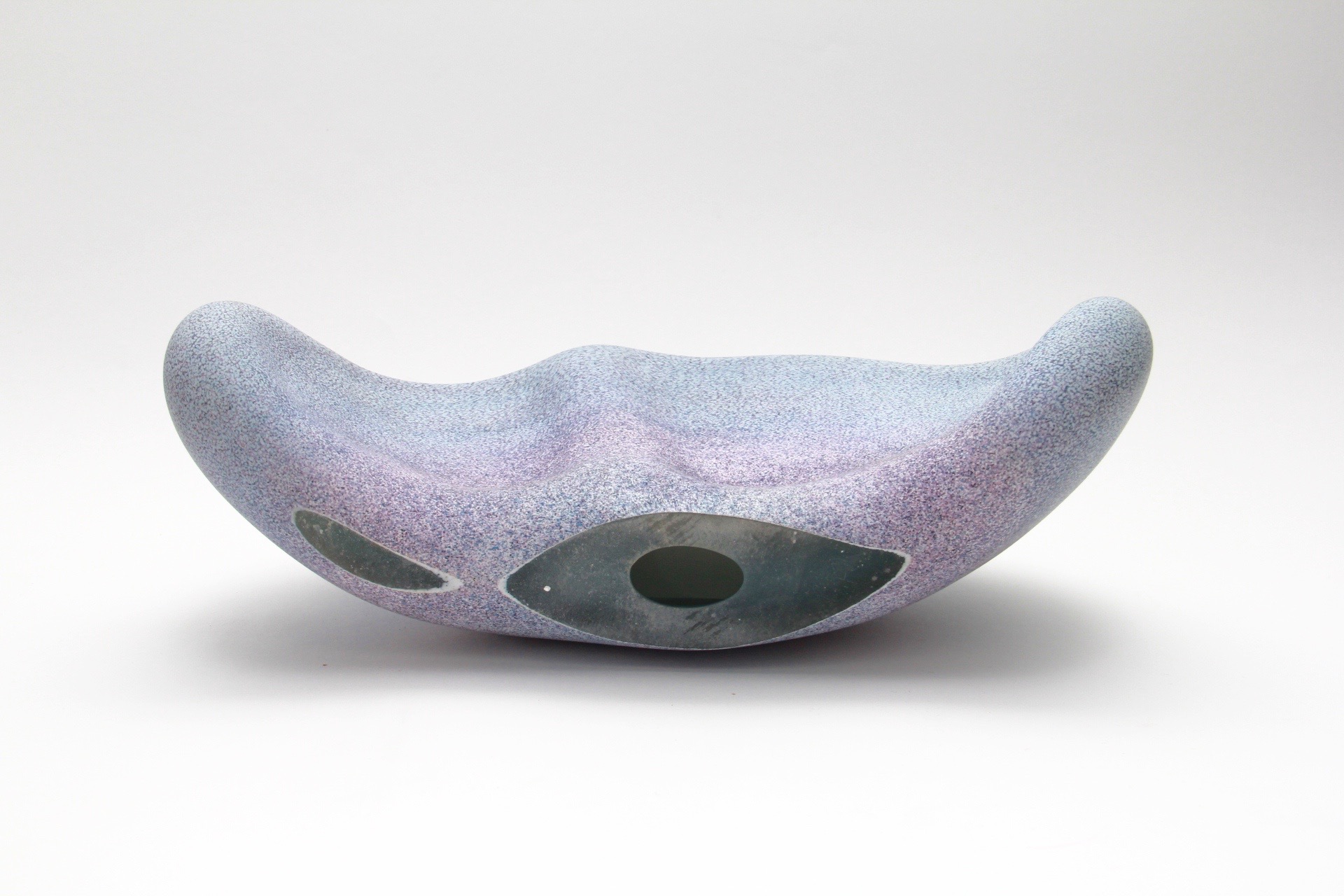 Pair of Curtiss Brock Art Glass "Stones"