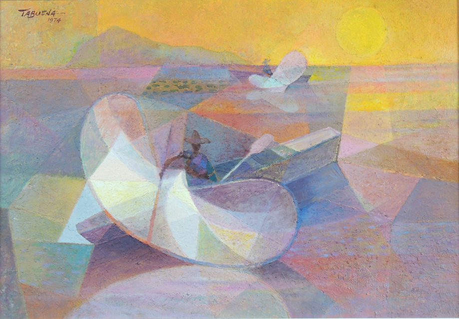 Romeo Tabuena 'Fishermen' Original Painting