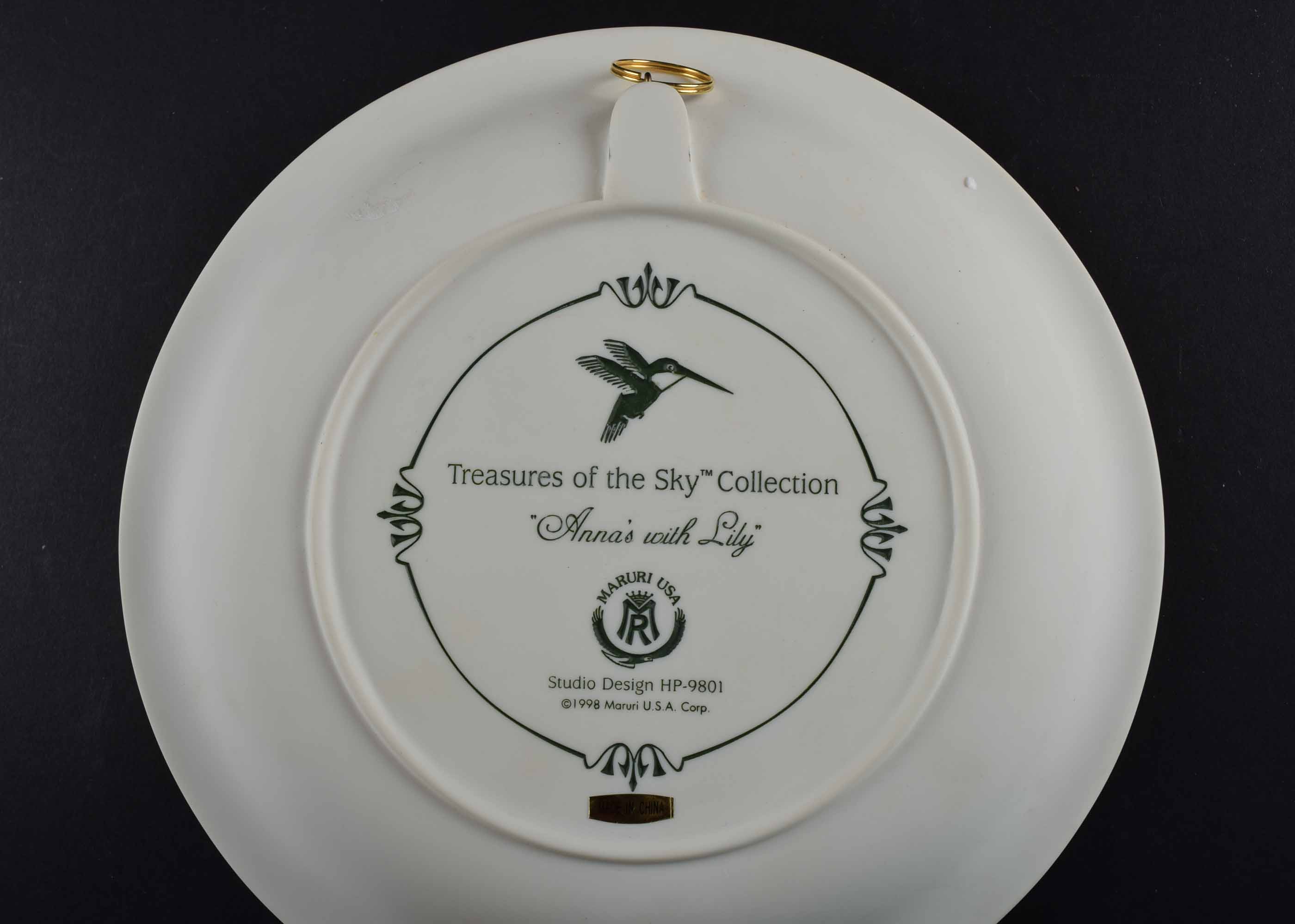 Maruri "Anna's with Lily" Treasure of the Sky Collection Plate