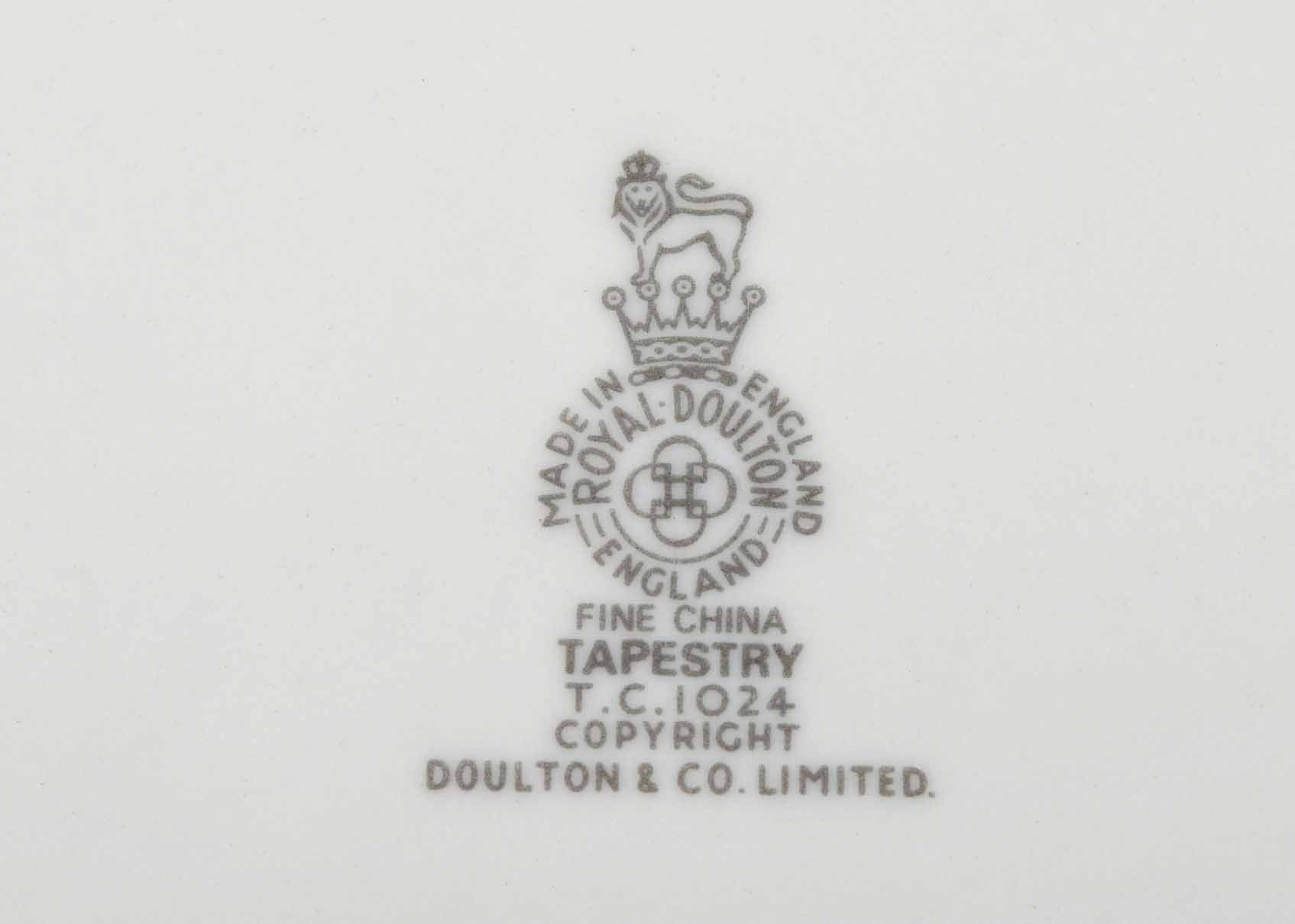 Vintage Royal Doulton England "Tapestry" China Set