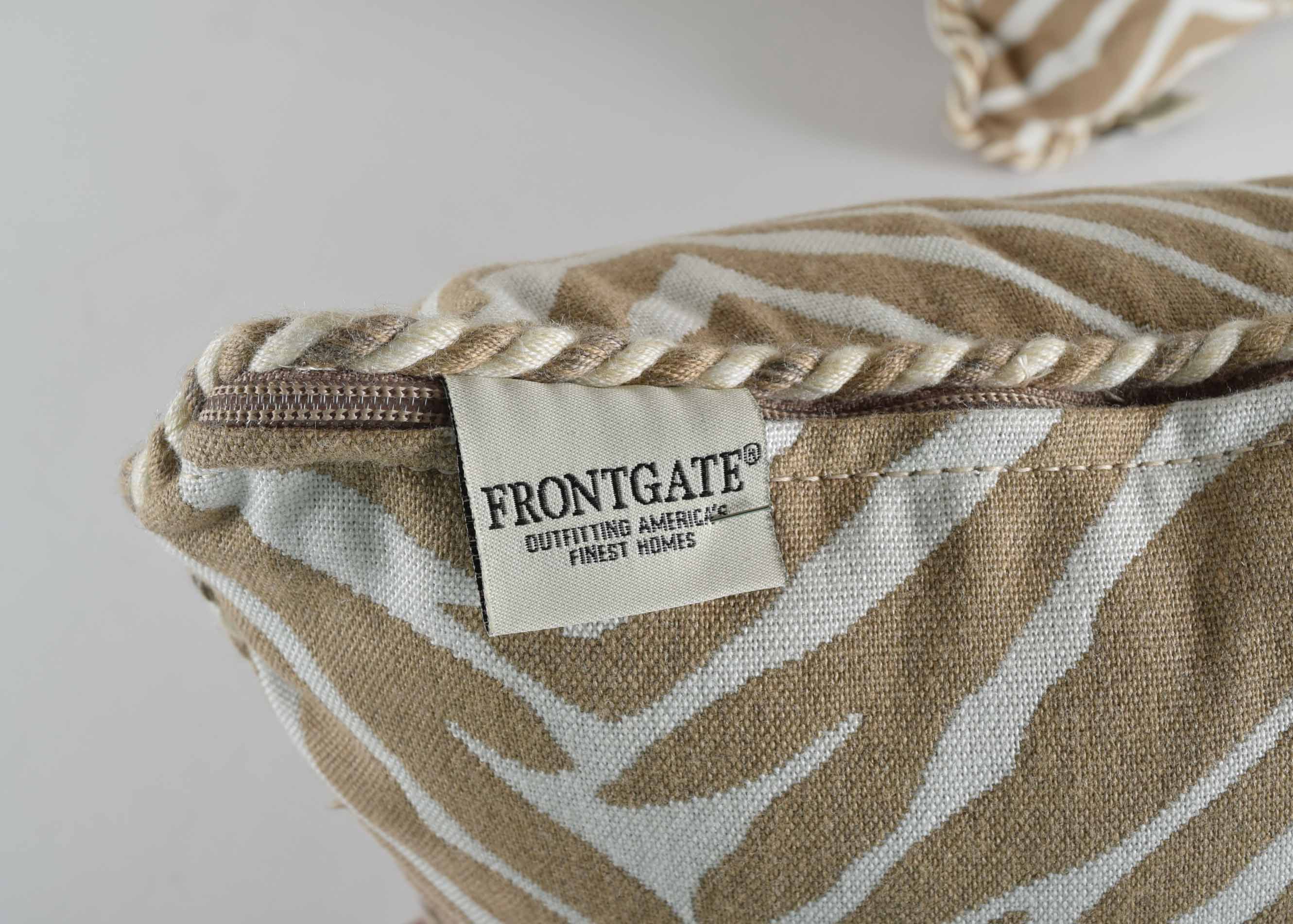 Frontgate Zebra Pillow Set