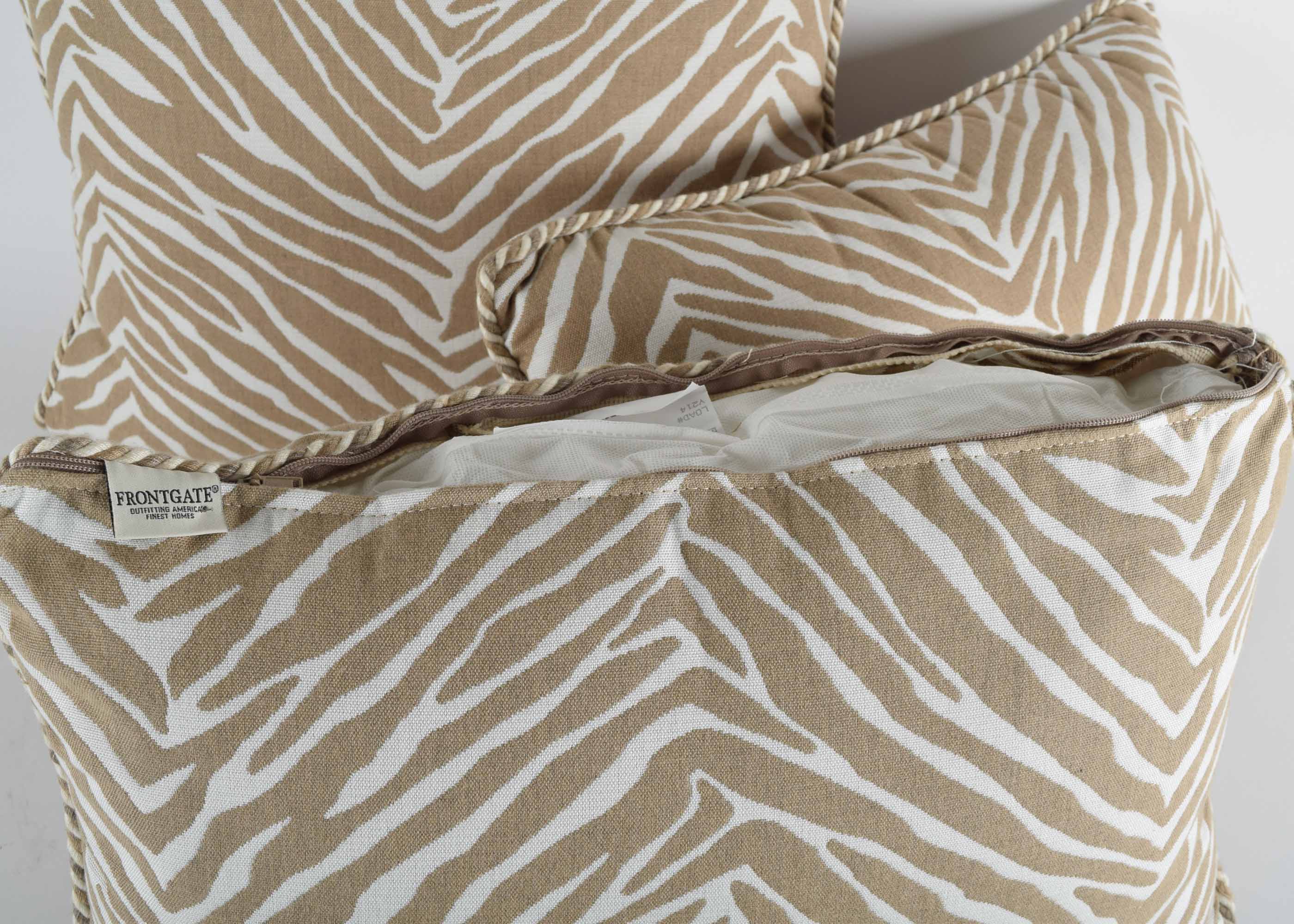 Frontgate Zebra Pillow Set