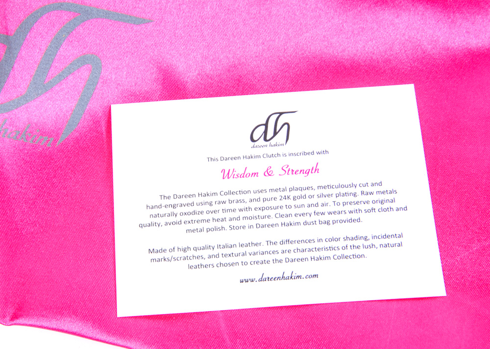 Dareen Hakim Leather Clutch