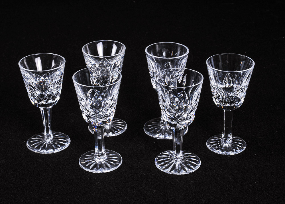 Set of Six Waterford Crystal Lismore Cordial Glasses and More
