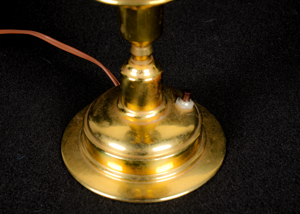 Vintage Cut Ruby Glass Table Lamp