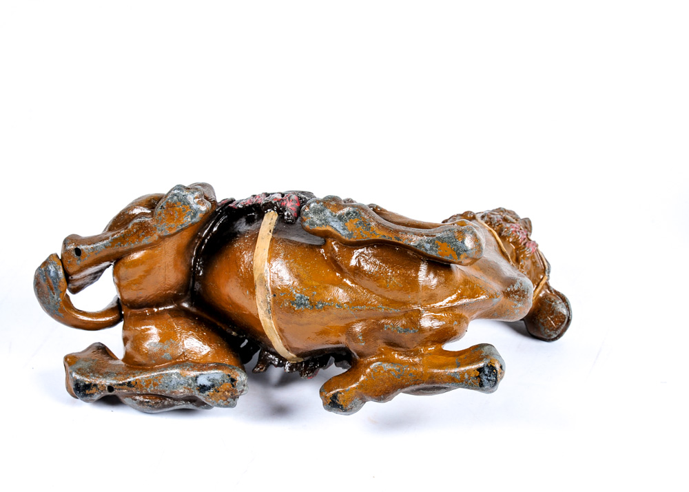 Duo of Vintage Setter Bookends and Antique Camel Inkwell