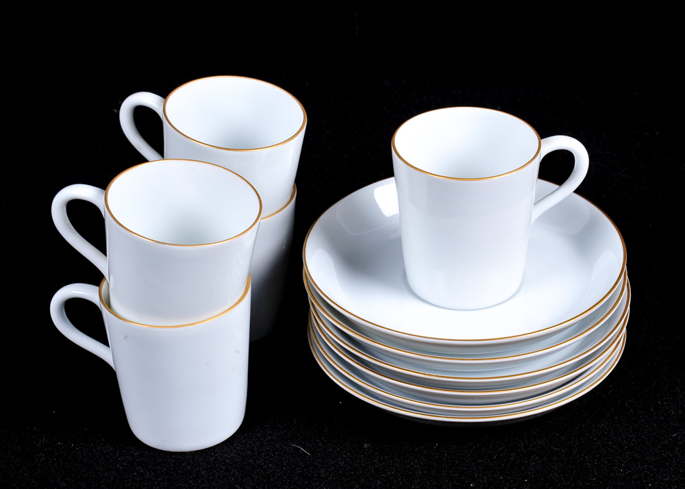 Fukagawa for Tiffany & Co. Demitasse Cup and Saucer Set of Six