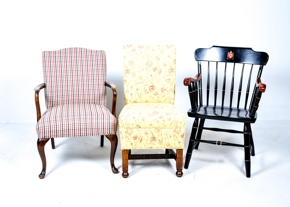 Eclectic Trio of Side Chairs