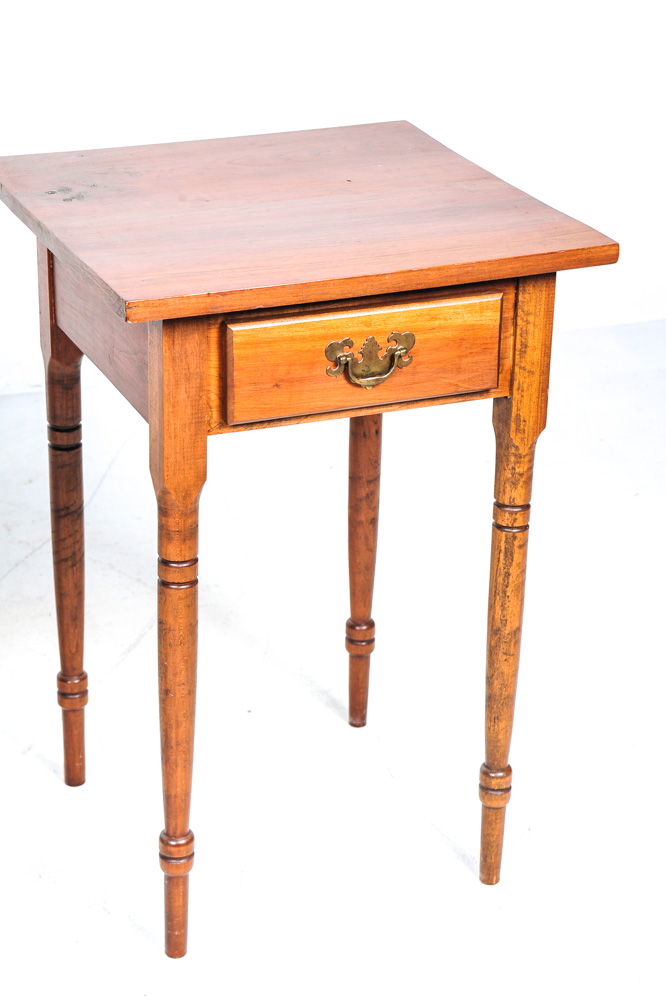 Pair of Early American Style Maple End Tables