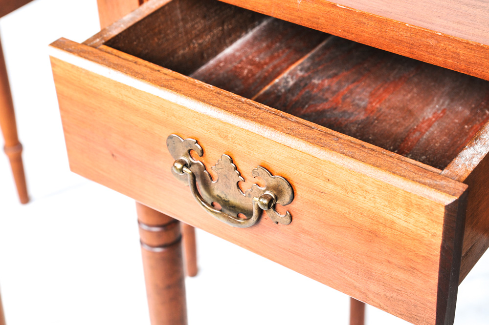 Pair of Early American Style Maple End Tables