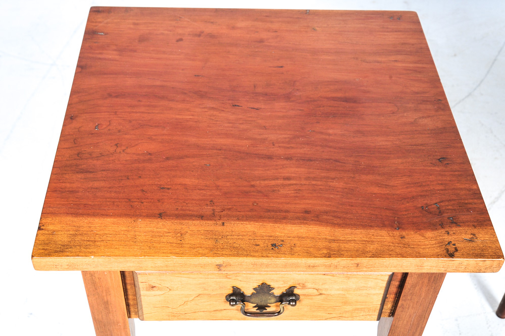 Pair of Early American Style Maple End Tables