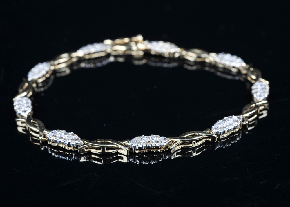 Diamond and 10K Gold Women's Bracelet