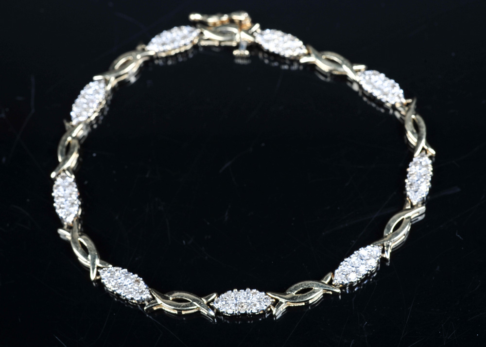 Diamond and 10K Gold Women's Bracelet