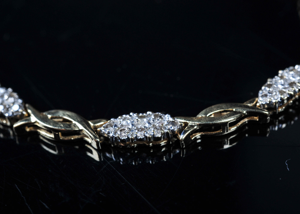 Diamond and 10K Gold Women's Bracelet