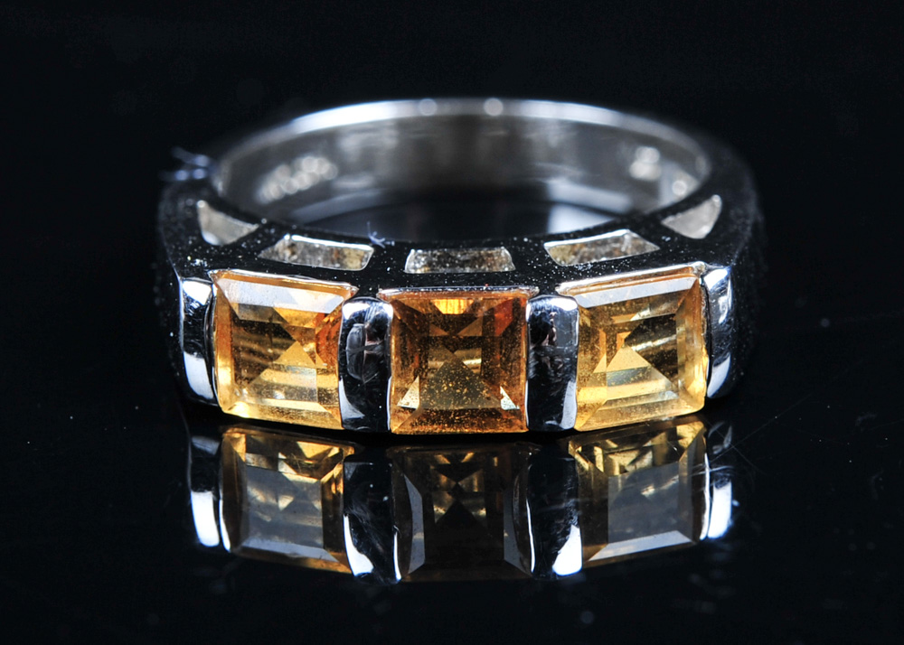 Sterling Silver and Citrine Ring