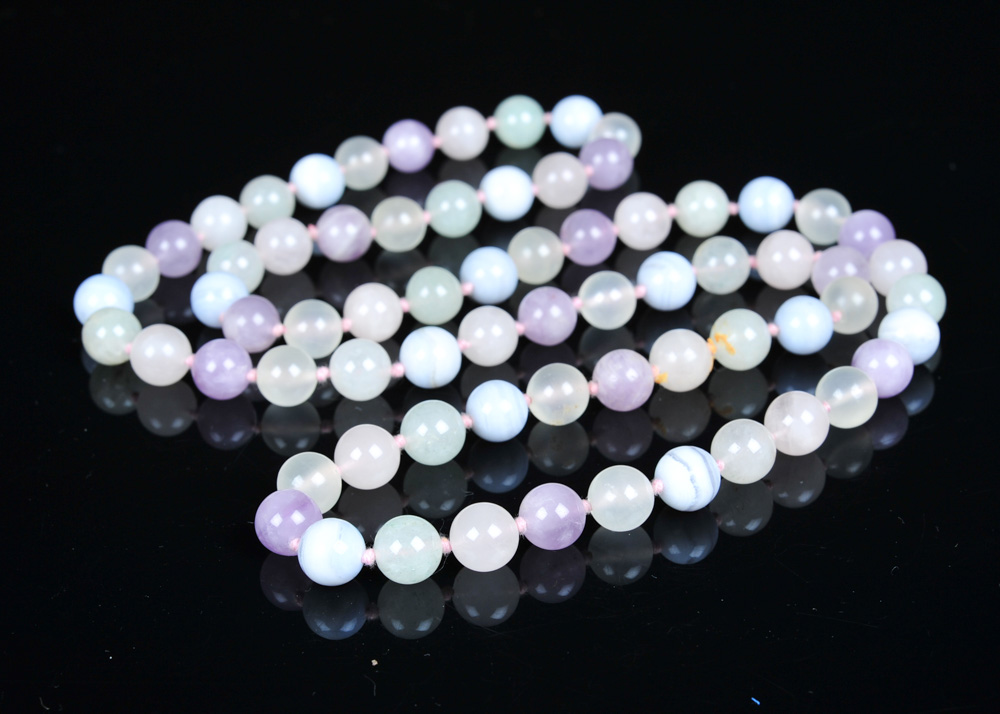 Pastel Quartz Bead Necklace