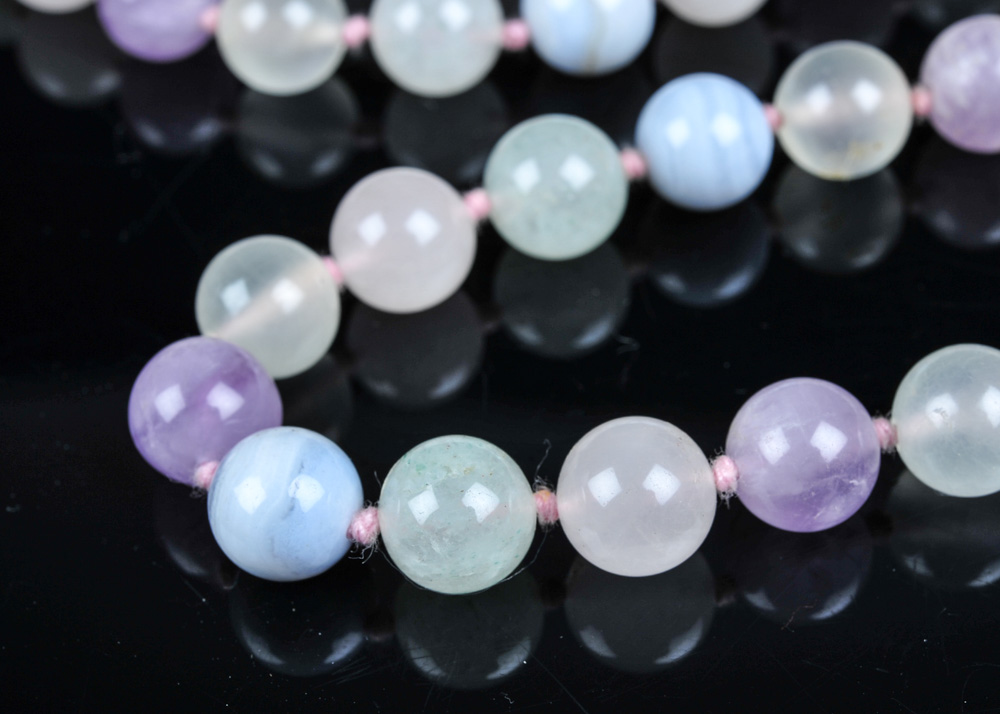 Pastel Quartz Bead Necklace
