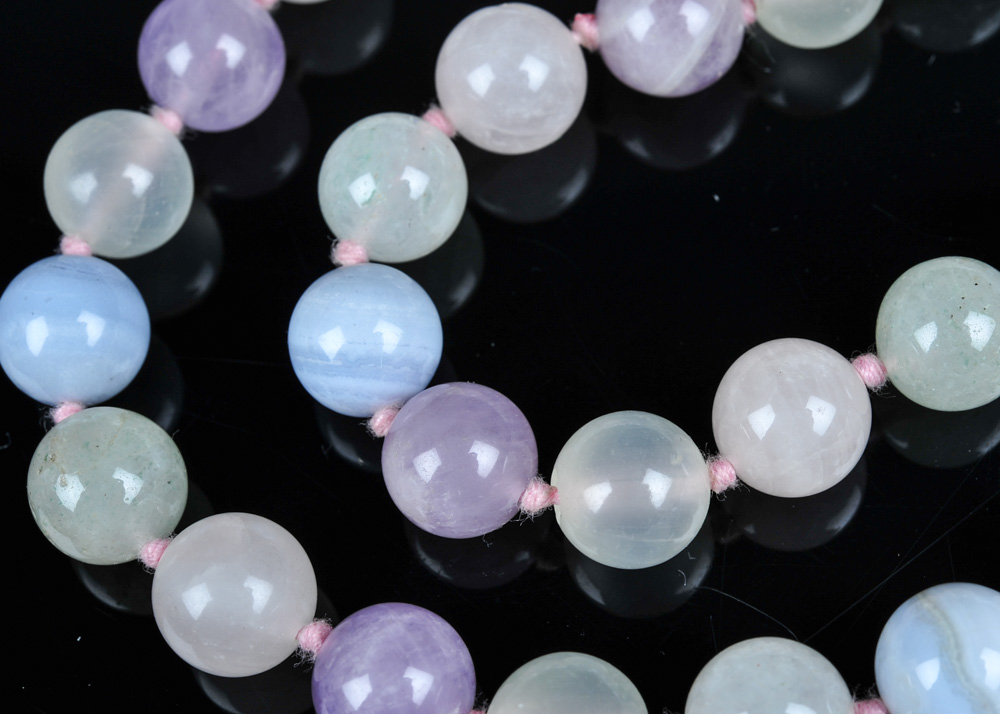 Pastel Quartz Bead Necklace