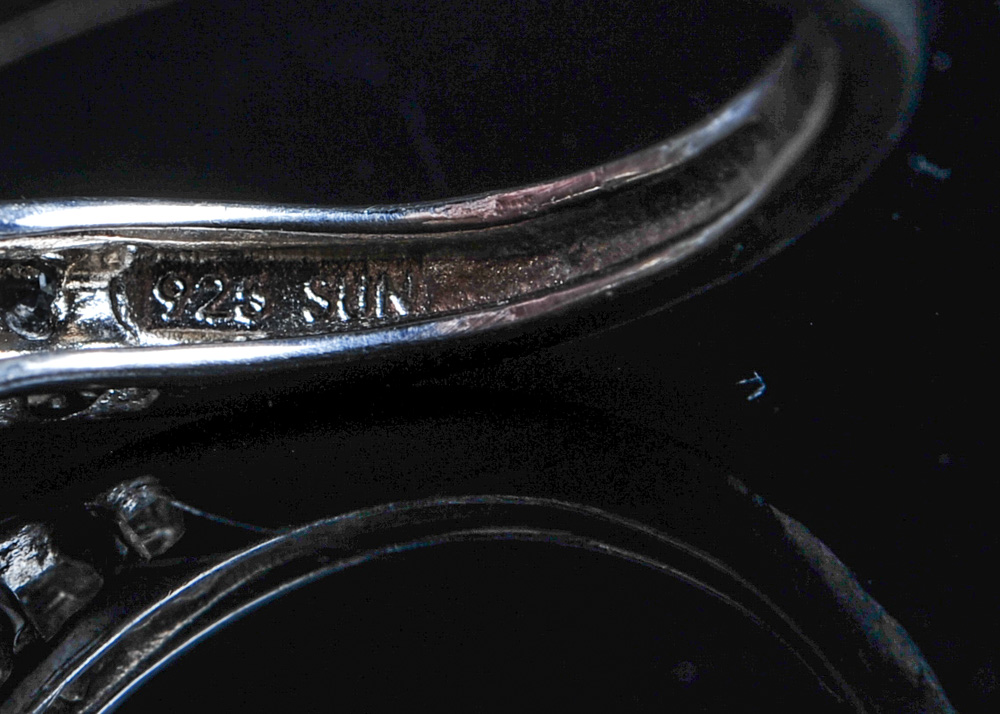 Faux Diamond and Sterling Silver Ring