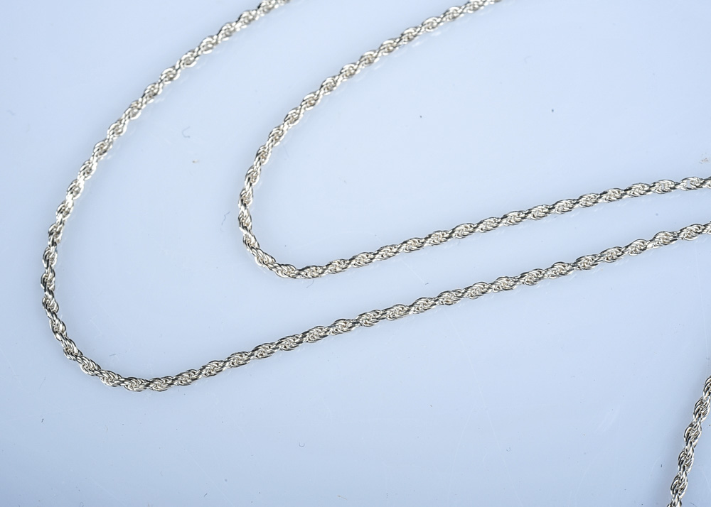 Sterling Silver and Smoky Topaz Pendant Necklace