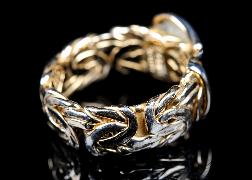 Sterling Silver Buckle Ring with Diamond Accent