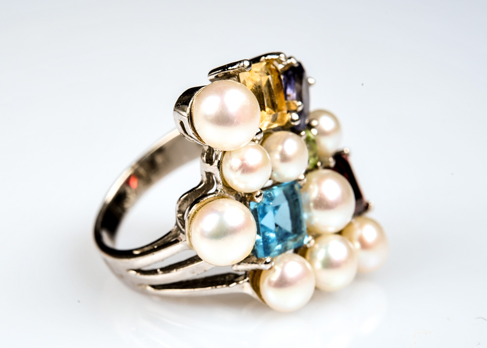 Sterling Silver Multi-Stone Ring