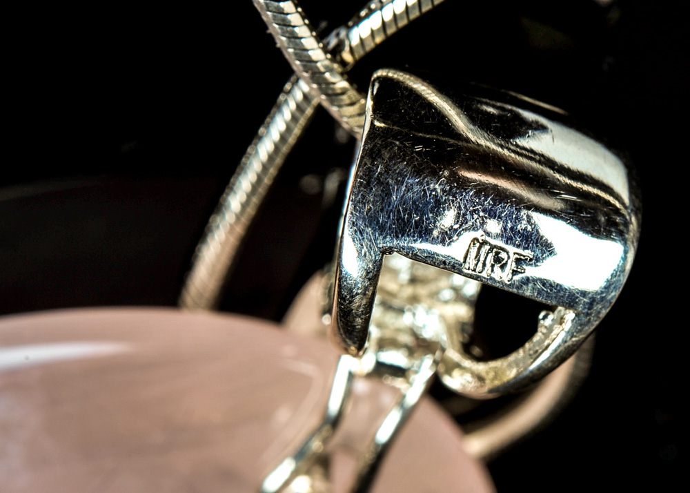 Sterling Silver and Rose Quartz Pendant Necklace