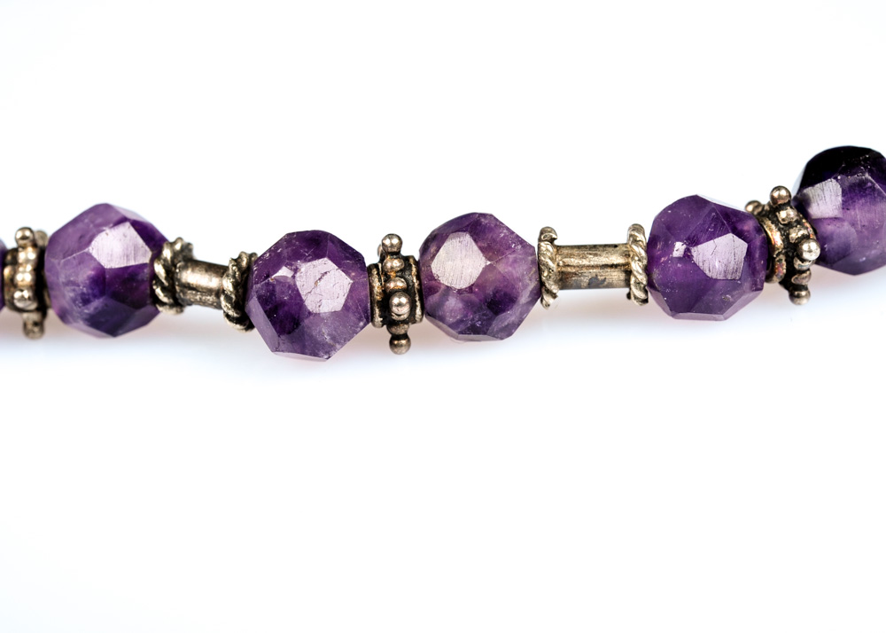 Sterling Silver and Amethyst Necklace