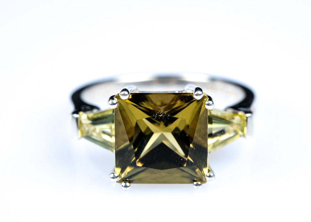 Sterling Silver and Peridot Ring