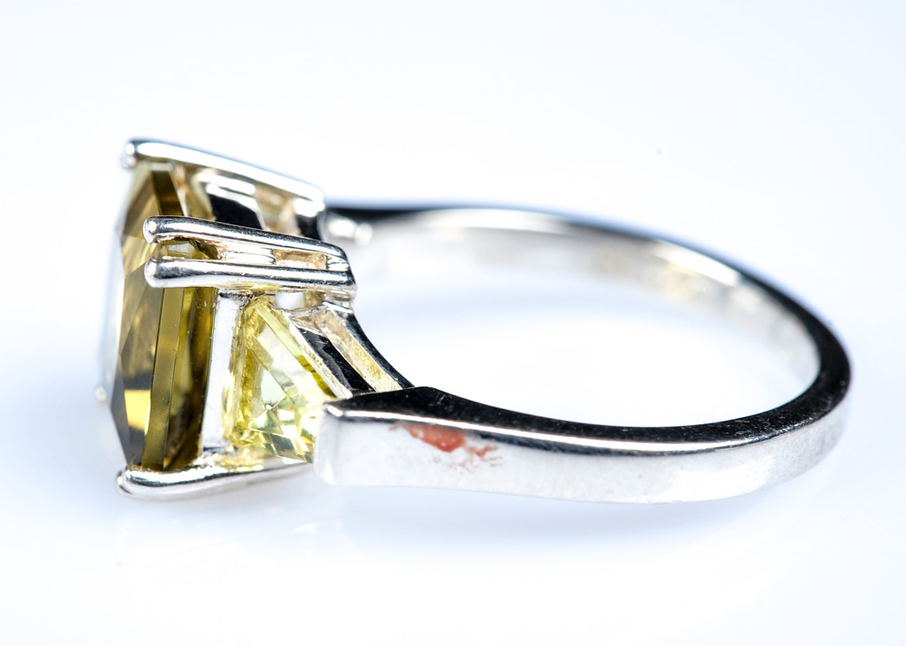 Sterling Silver and Peridot Ring