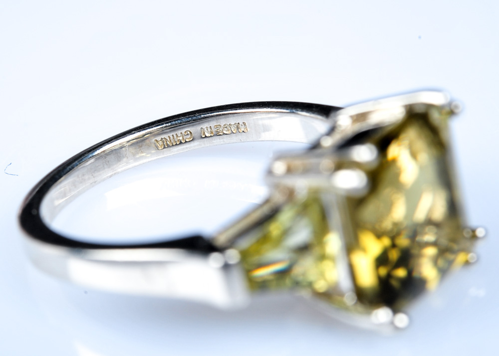 Sterling Silver and Peridot Ring