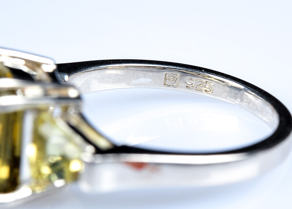 Sterling Silver and Peridot Ring