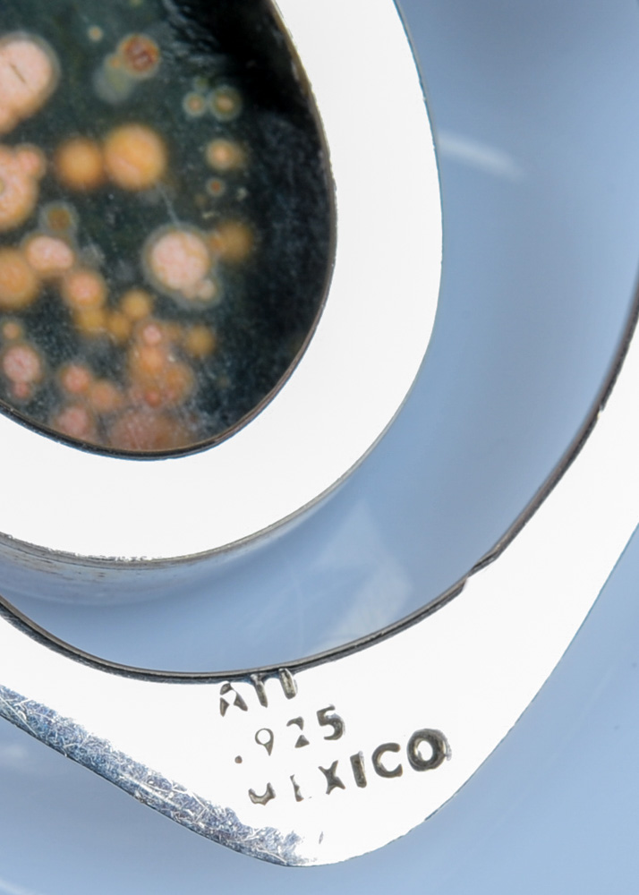 Sterling Silver and Oval Chalcedony Cabachon Pendant