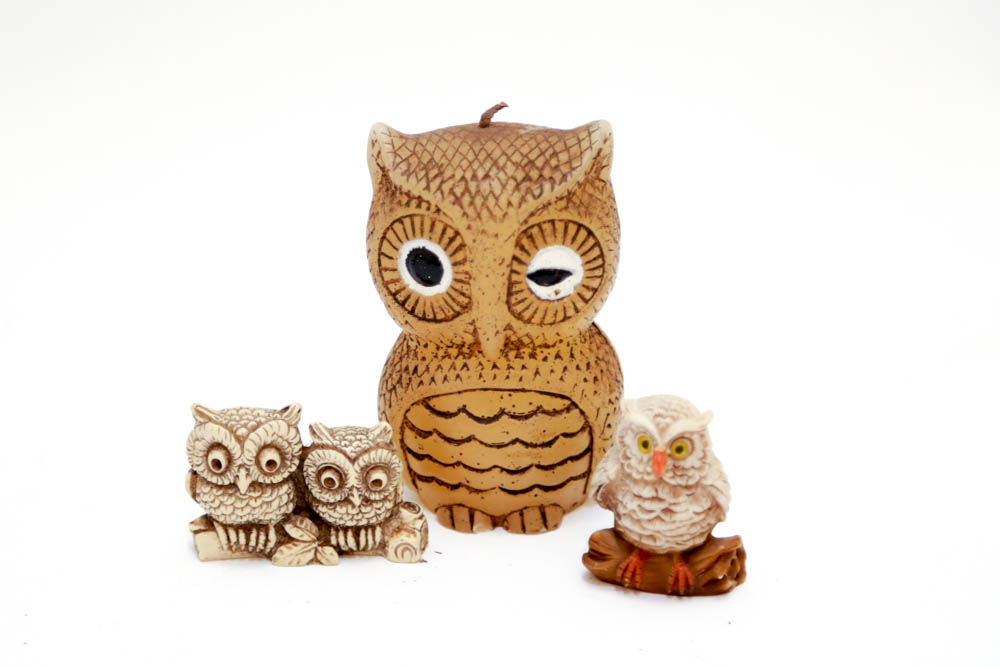 Assortment of Owl Decor