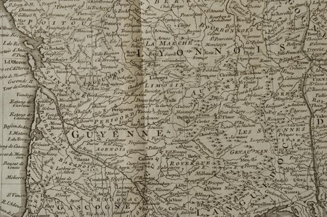 18th Century Map of France