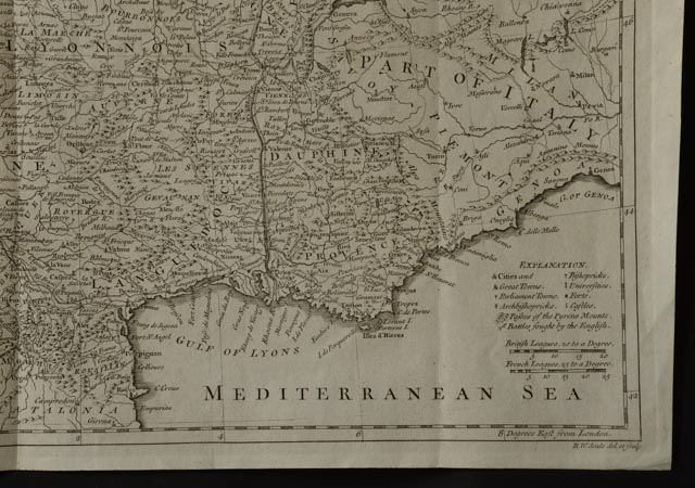 18th Century Map of France