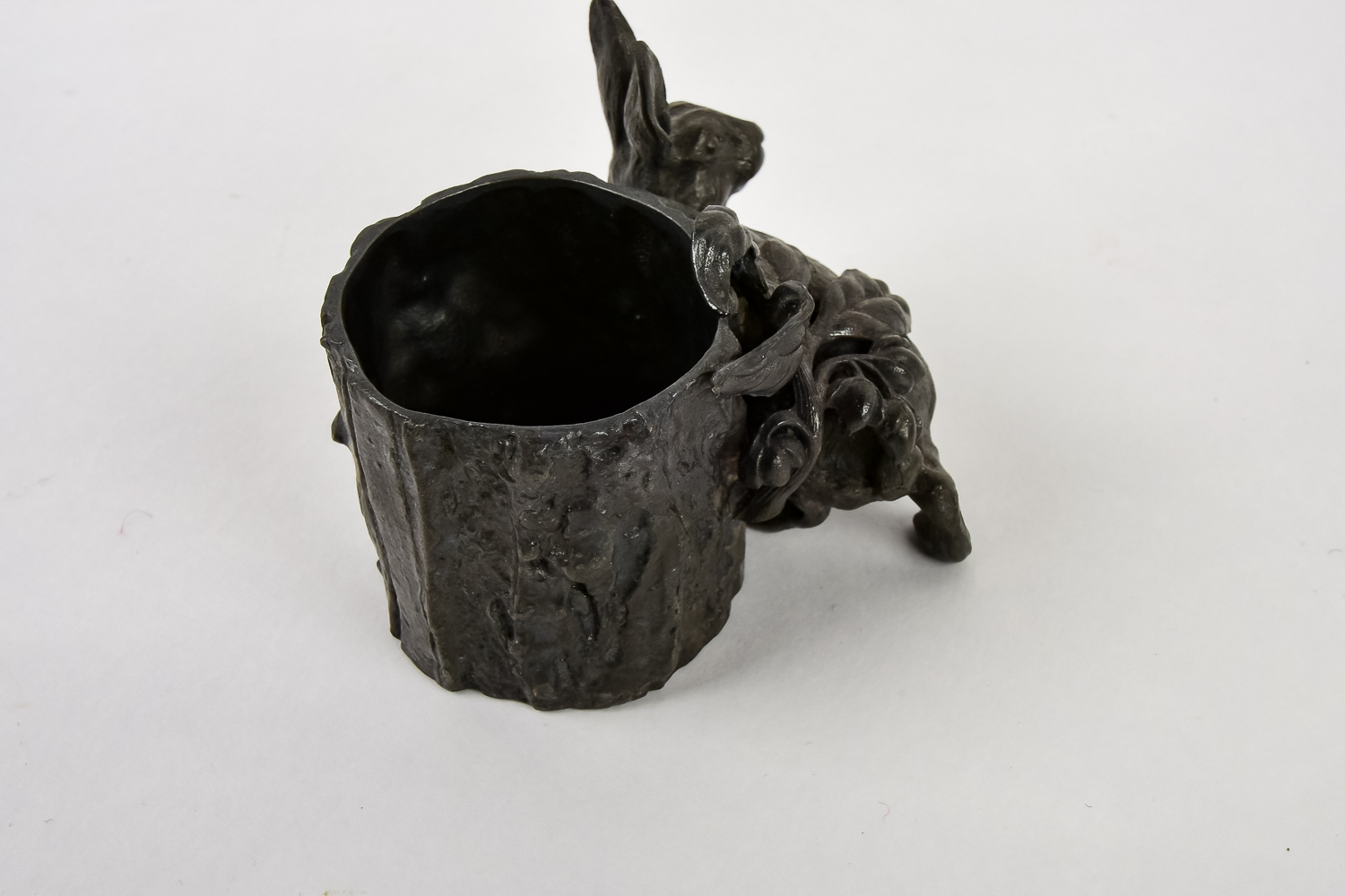 Antique Silver Plate Rabbit Toothpick Holder