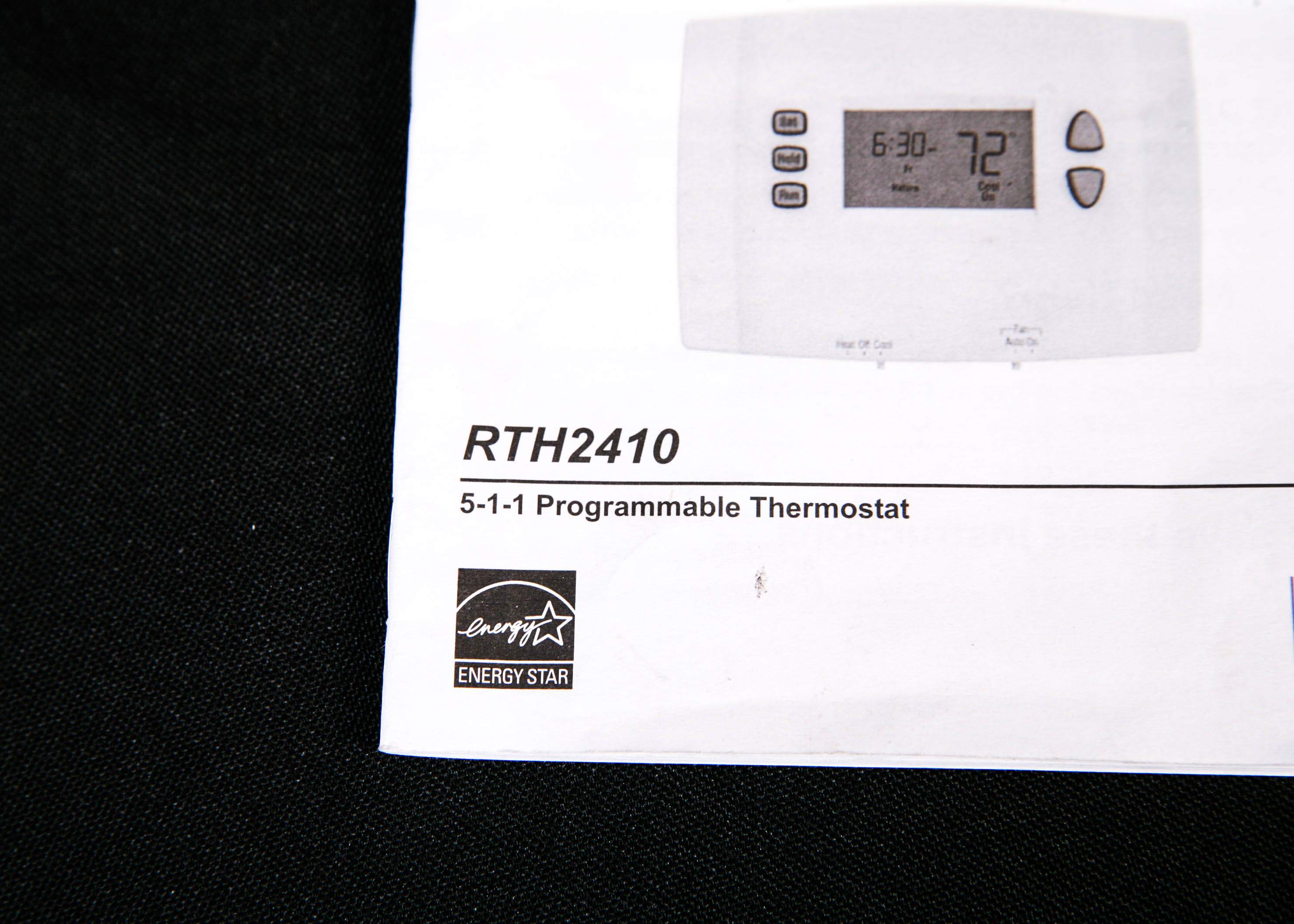 Honeywell RTH2410 5-1-1 Programmable Thermostat with Operating Manual