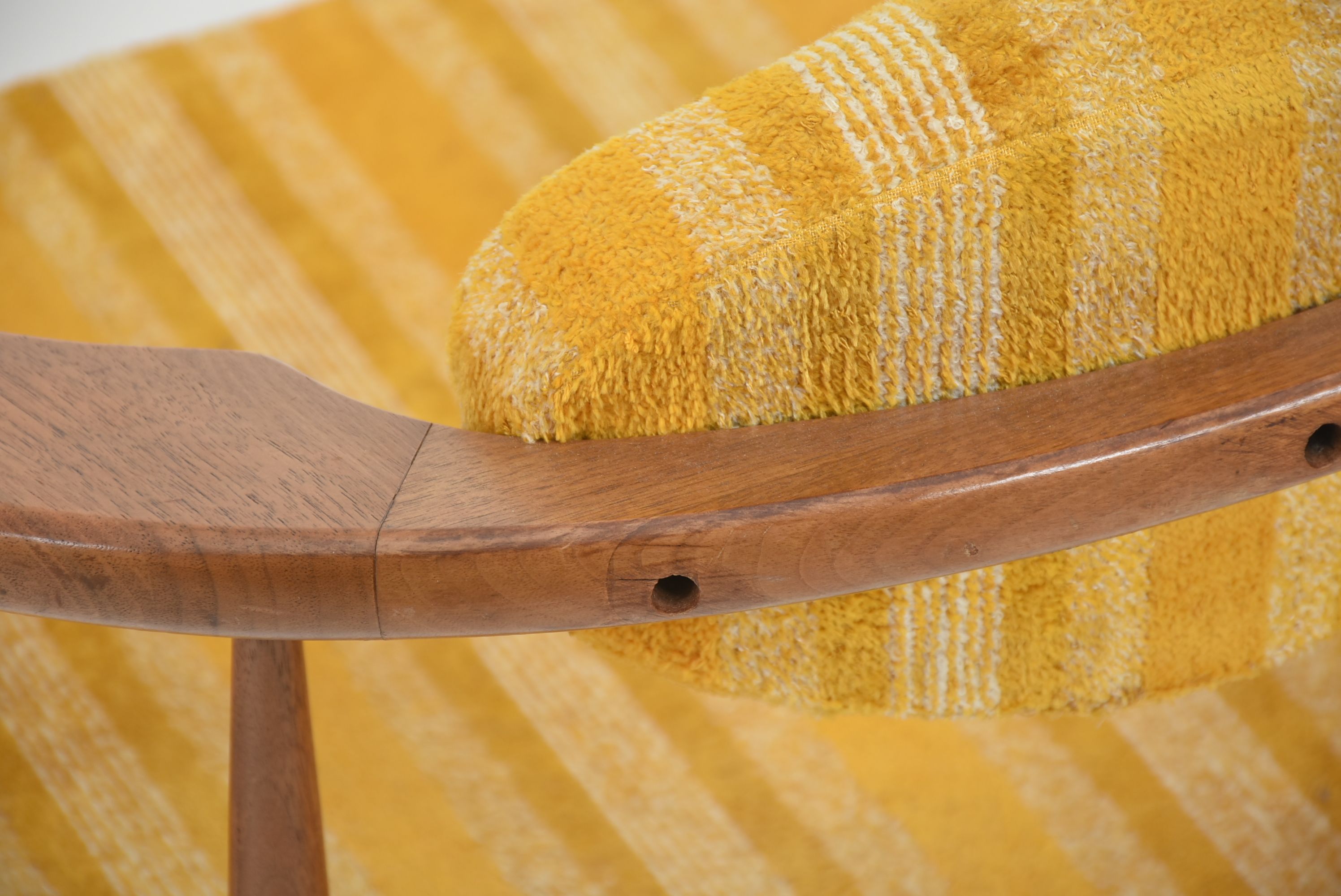 Adrian Pearsall Circular Table and Four Armchairs