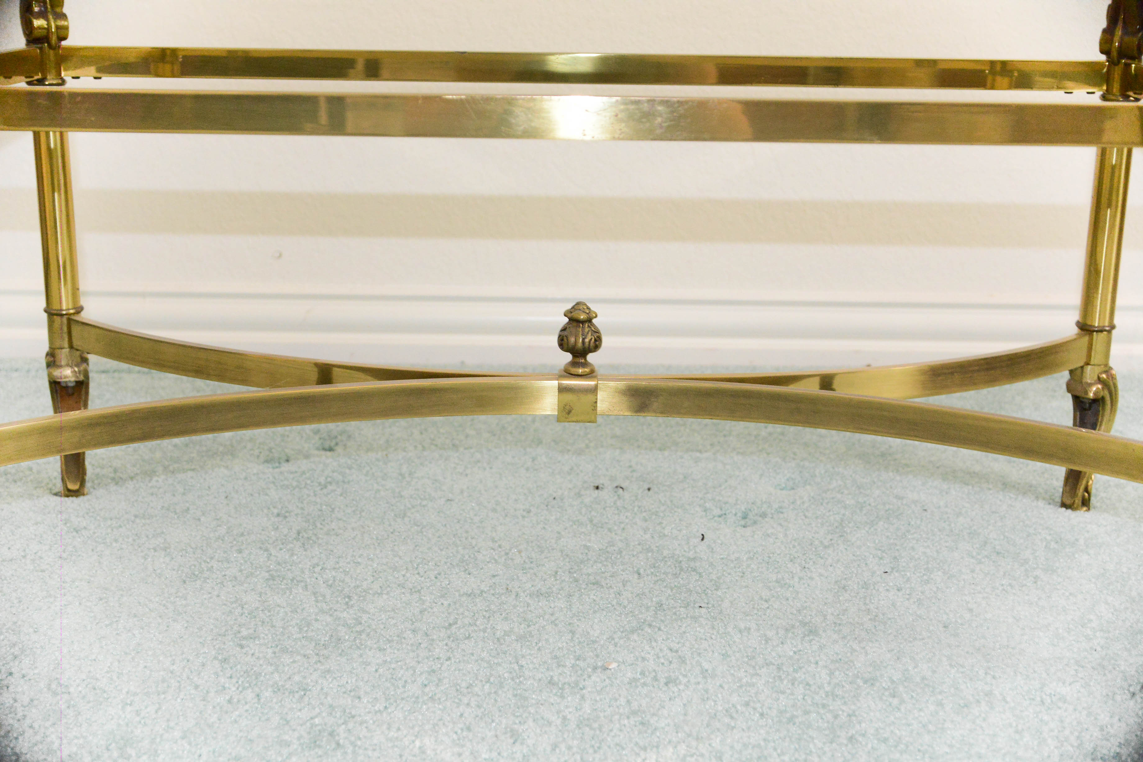 Brass and Glass Topped Coffee Table