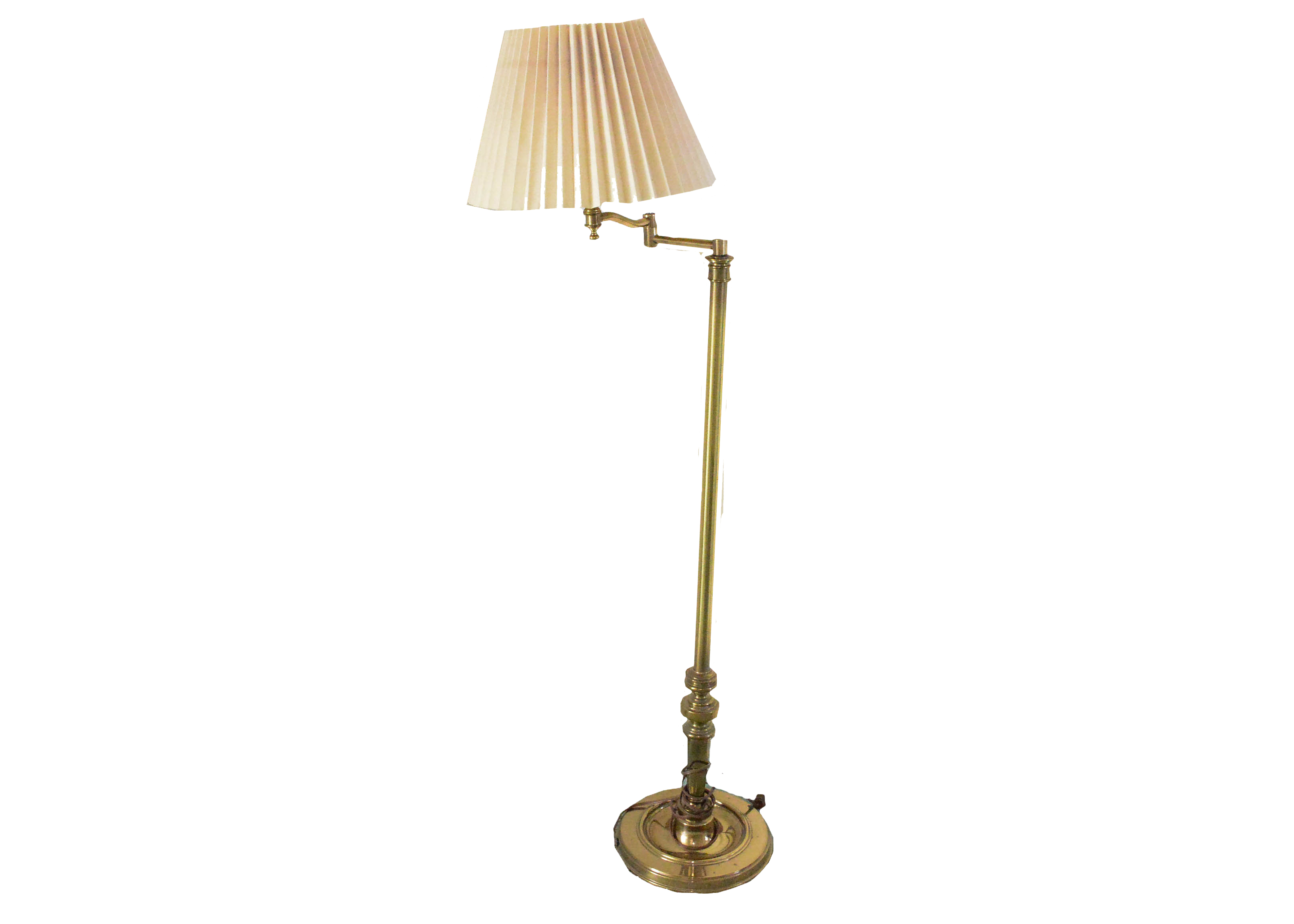 Swing Arm Brass Floor Lamp