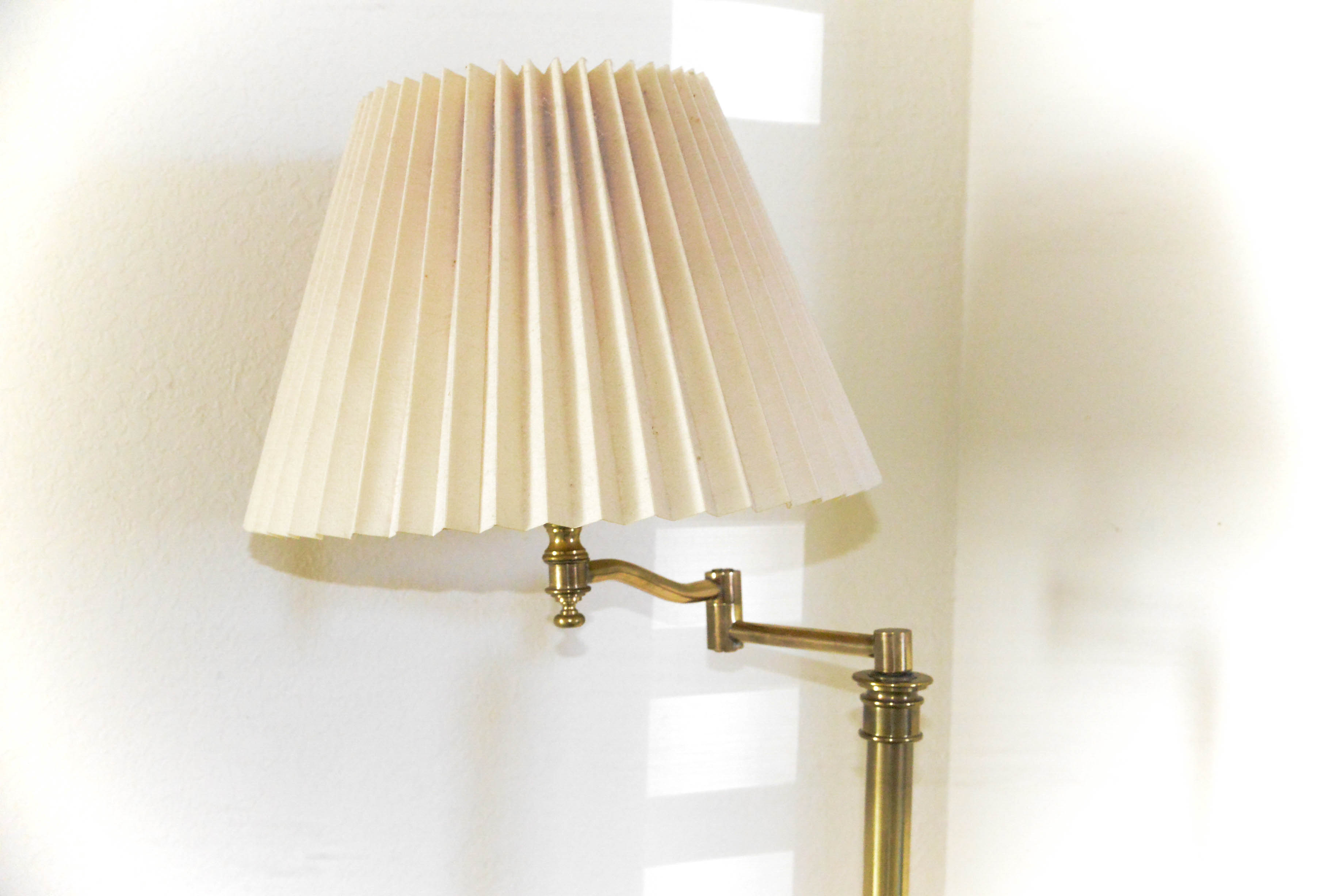 Swing Arm Brass Floor Lamp