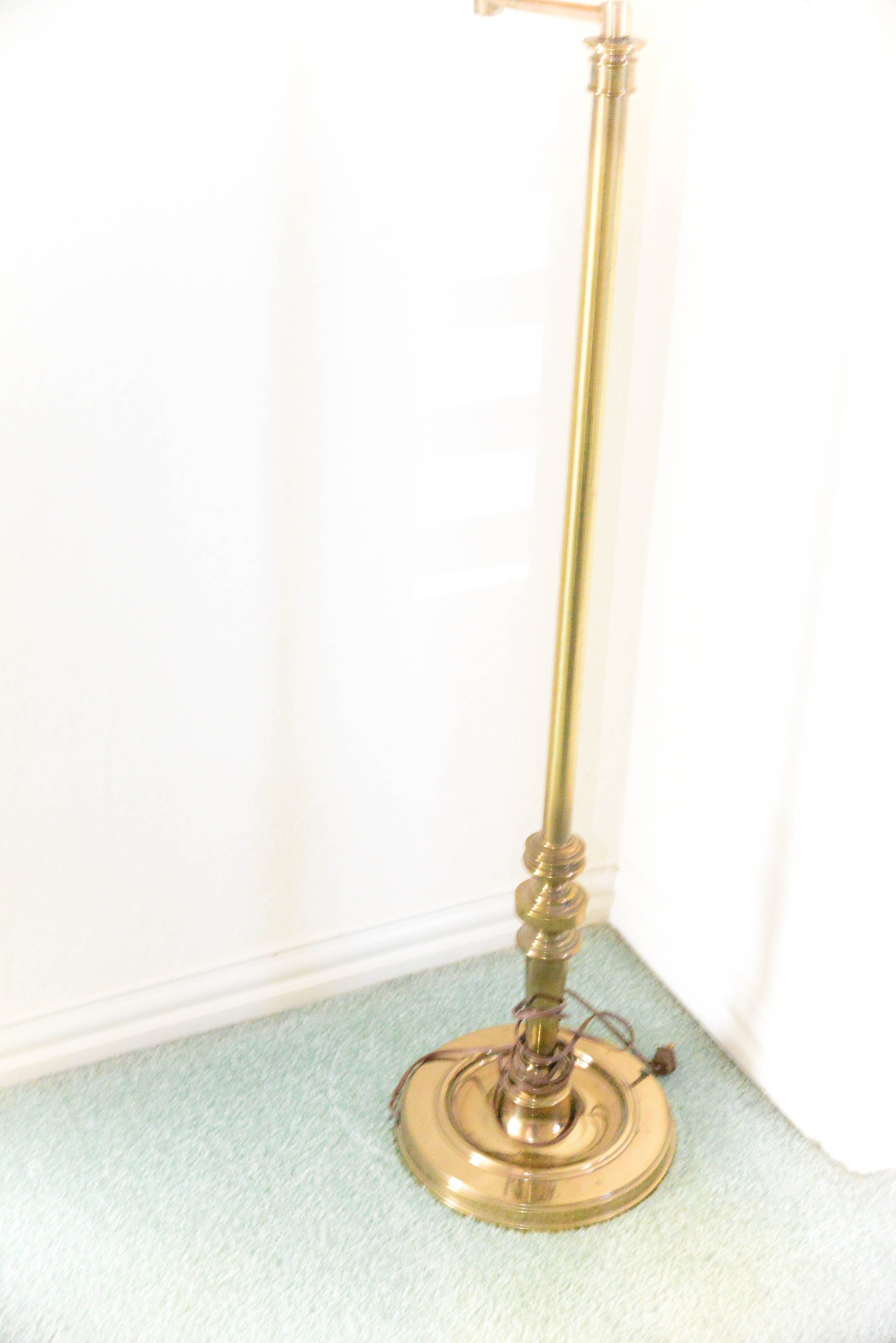 Swing Arm Brass Floor Lamp