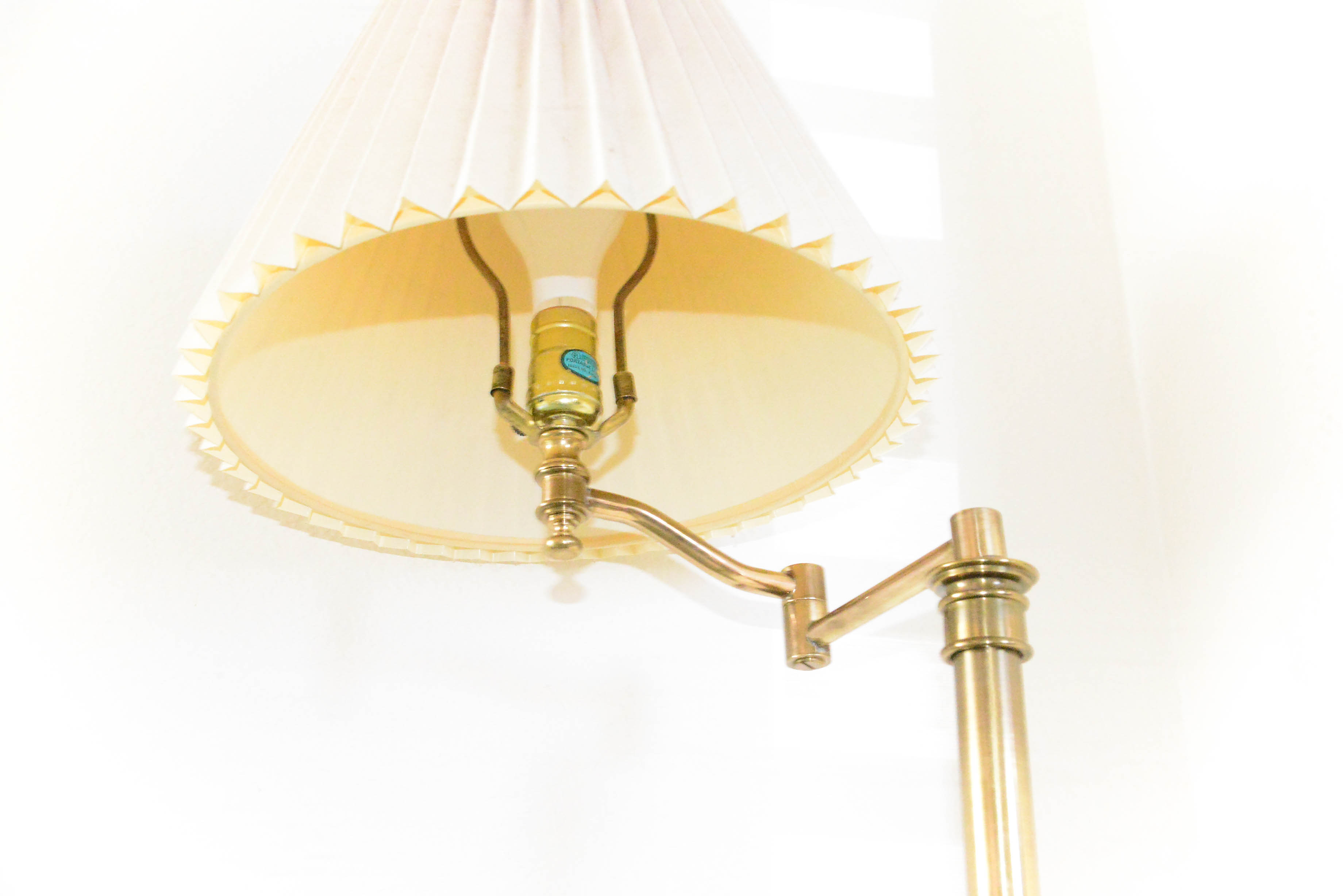 Swing Arm Brass Floor Lamp