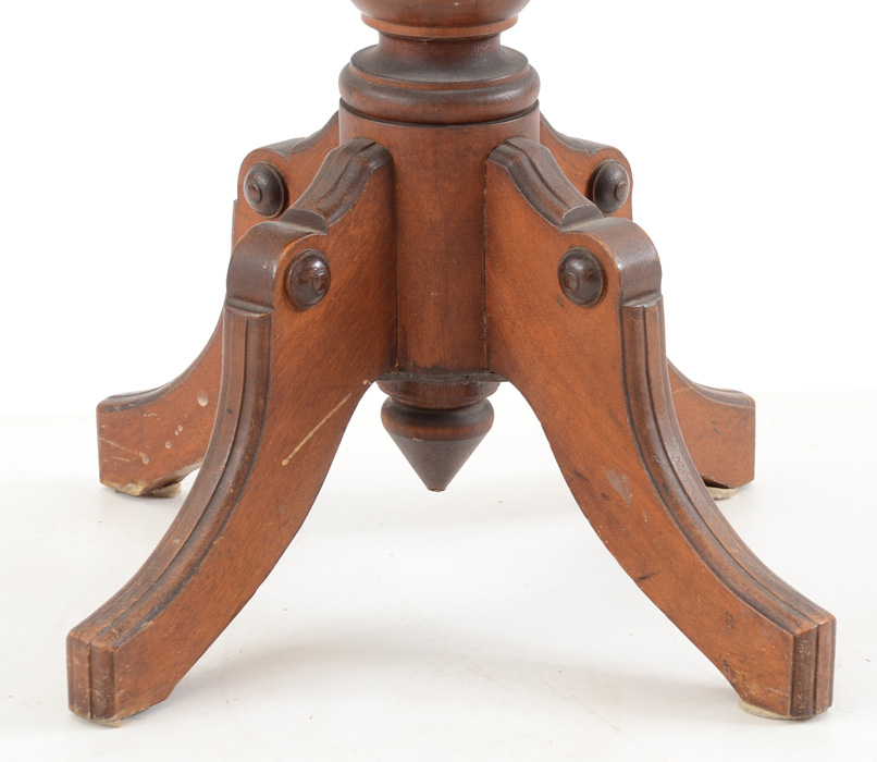 Eastlake Walnut Piano Stool