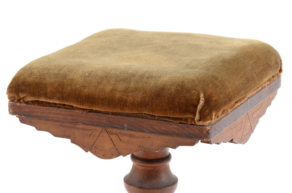 Eastlake Walnut Piano Stool