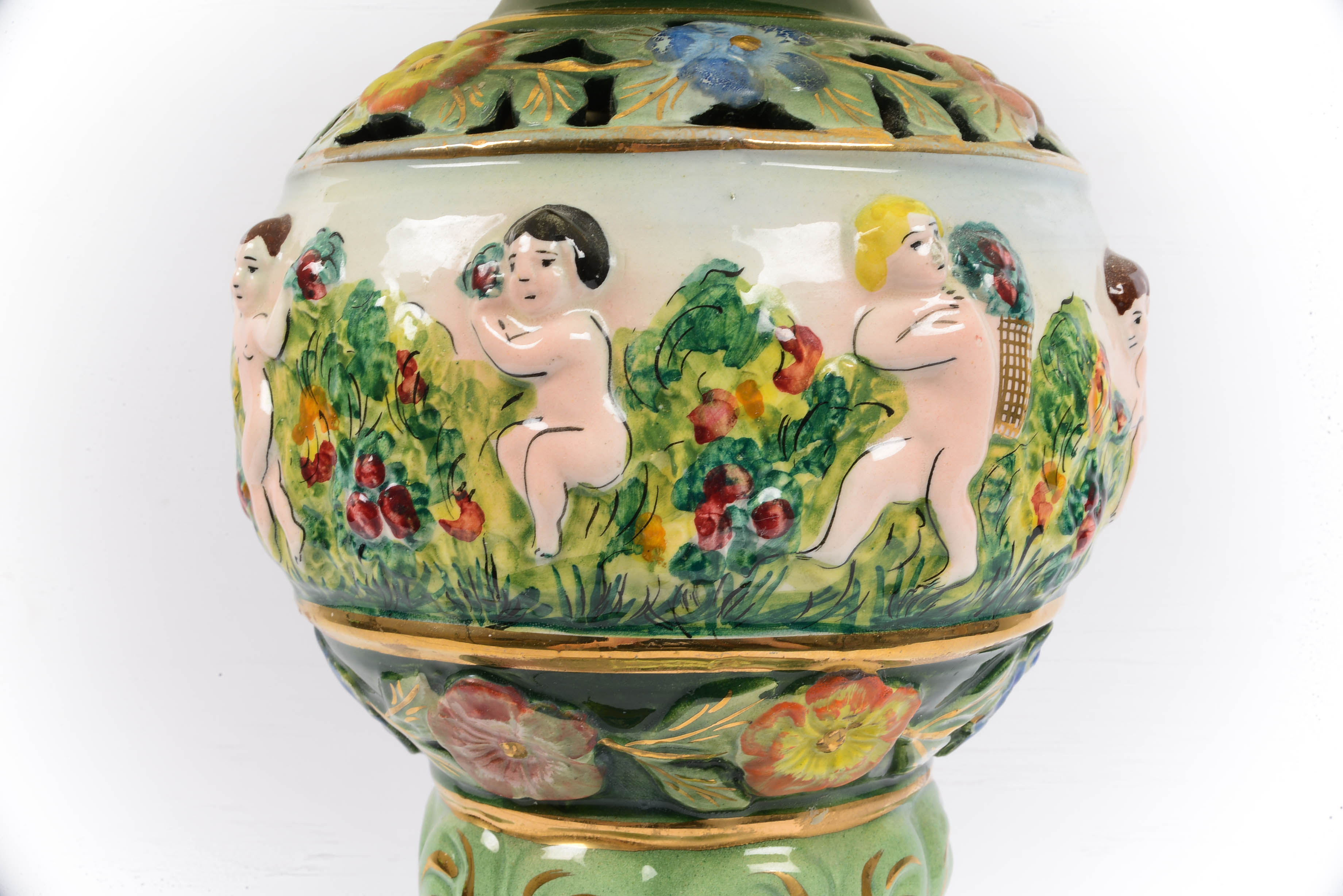 Antique Porcelain Urn Base Lamp