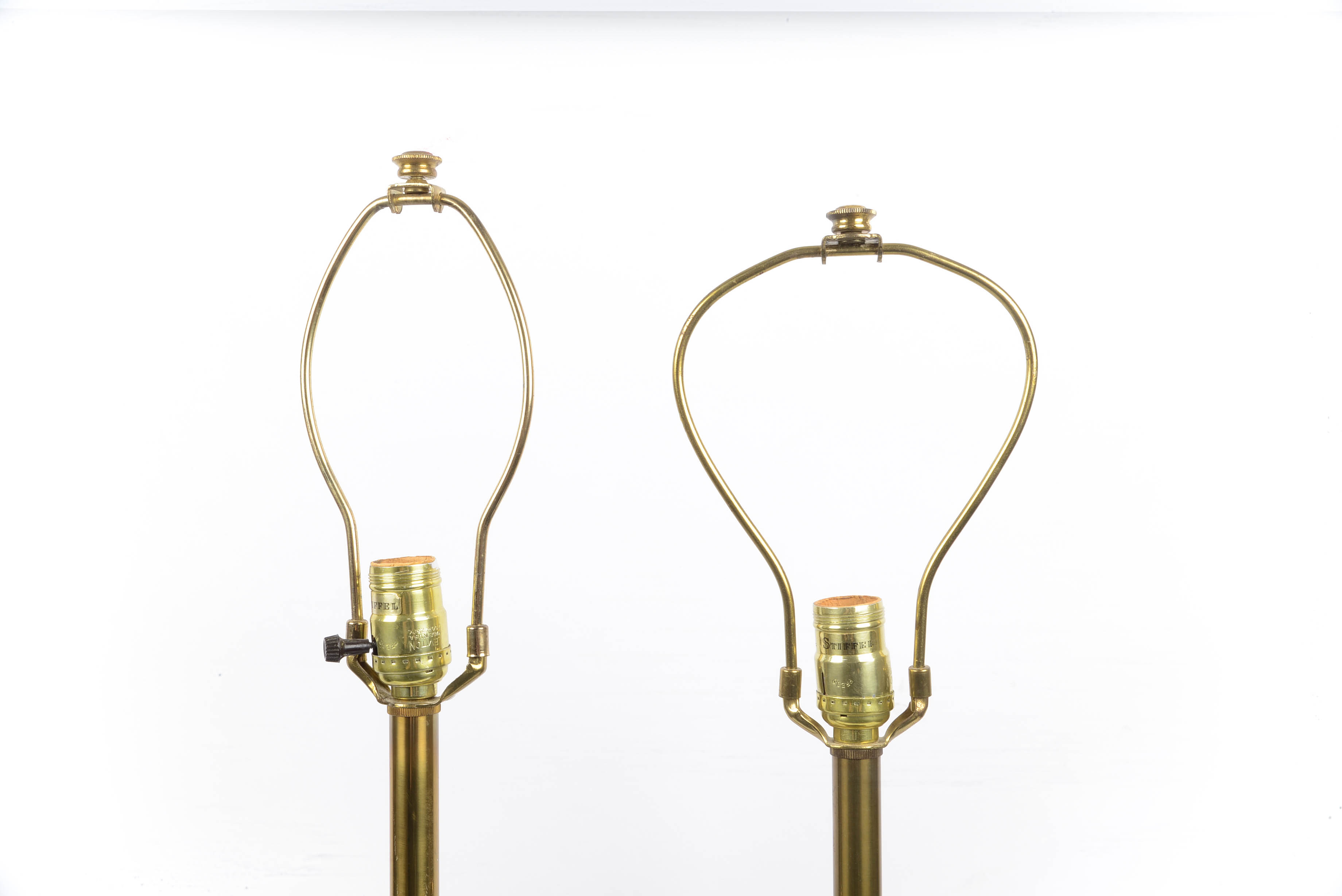 Two Brass Table Lamps