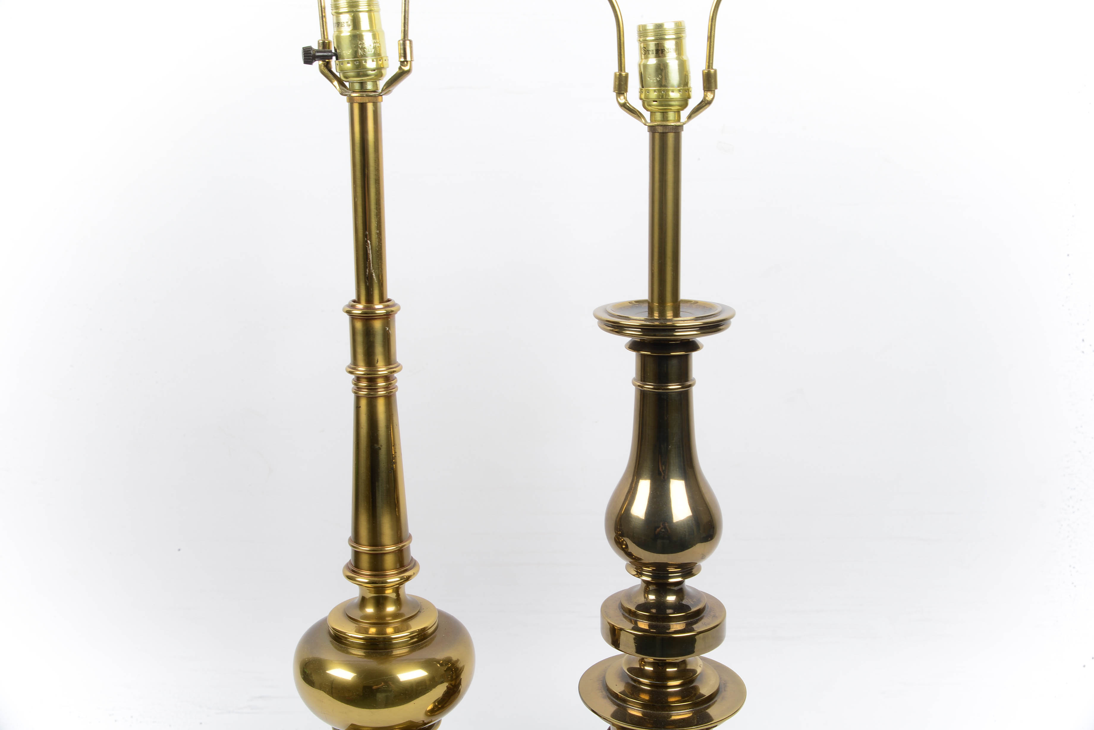 Two Brass Table Lamps