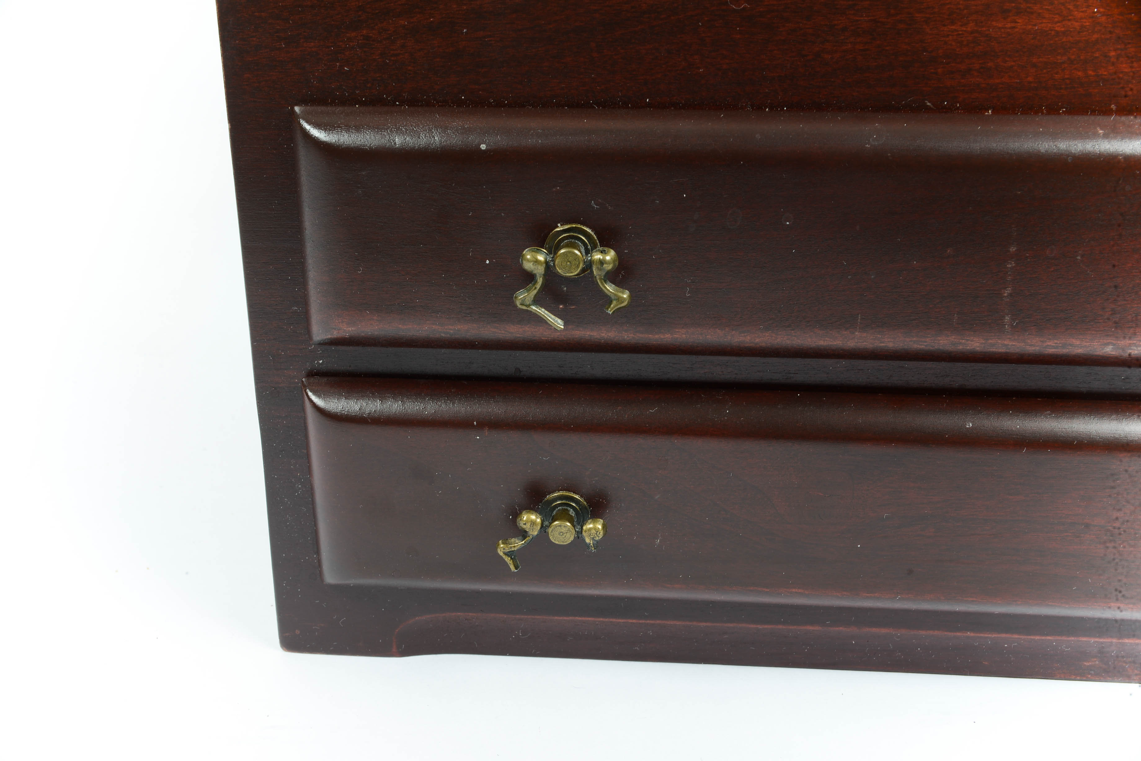 Dark Polished Wood Jewelry Chest